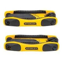 STANLEY STHT71839 Metric and SAE Hex Key, Steel, Black/Yellow