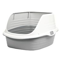 Petmate 22024 Rimmed Cat Litter Pan With Microban Antimicrobial