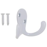 HOOK ROBE DBL PRONG WHT ZN    