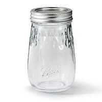 FLUTE CANNING JAR GLASS 16OZ  