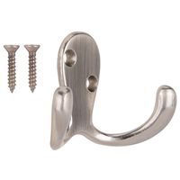 HOOK ROBE DBL PRONG SAT NIC   
