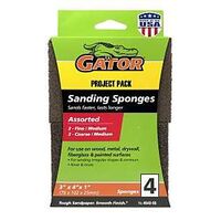 Gator 464805 Multi-Surface Sanding Sponge, 4 in L, 3 in W, Aluminum Oxide Abrasive