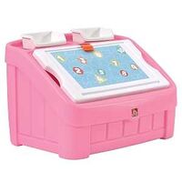 TOY BOX & ART LID 2 IN 1 PINK 