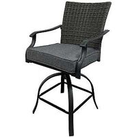 CHAIR SWIVEL BLCNY CSHN WICKER