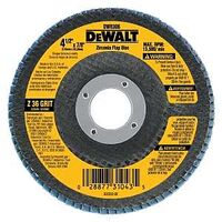 DeWALT DW8311 Flap Disc, 4-1/2 in Dia, 5/8-11 Arbor, Coated, 40 Grit, Coarse, Zirconium Oxide Abrasive