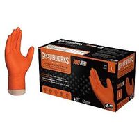 GLOVE NITRILE HD ORANGE 8MIL L