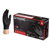 GLOVE NITRILE TXRD BLK 5MIL M 