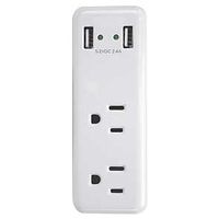 2648053 - CHARGER USB 2-PORT2.4A 2OUTLET