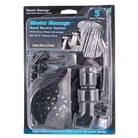 HAND SHOWER 5-SPRAY PLSTC MBLK