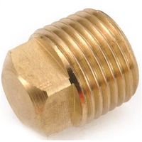 Anderson Metal 756109-06 Brass Pipe Plug Cored Square Head