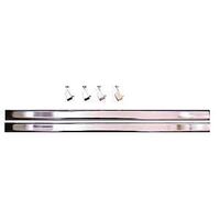 WARDROBE ROD & END CHROME 24IN