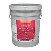 Medallion Plus 029.1027002.008 Exterior Paint and Primer, Acrylic, Semi-Gloss, Ultra White, 5 gal