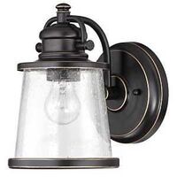 Westinghouse Emma Jane Series 6204000 Outdoor Wall Lantern, Steel Fixture, Amber Bronze Fixture