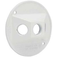 ROUND COVER OUTLET WHITE 4IN  