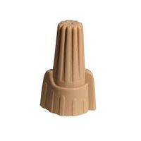 Hubbell HWCM1C10 Winged Wire Connector, 18 to 10 AWG Wire, Thermoplastic Housing Material, Tan