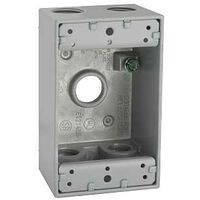 WALLPLATE BOX GRY 1G 5CT 1/2IN