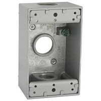 WALLPLATE BOX GRY 1G 3CT 3/4IN