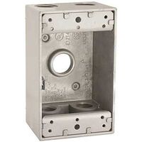 WALLPLATE BOX GRY 1G 5CT 3/4IN