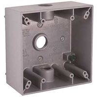 WALLPLATE BOX GRY 2G 3CT 1/2IN