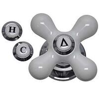 FAUCET CROSS ARM HANDLE IN WHI