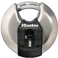 Master Lock Magnum Series M40BLCDHC Padlock, Different Key, Shrouded Shackle, 3/8 in Dia Shackle, Boron Carbide Shackle