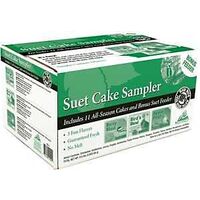 Heath SCS-1 Suet Cake Sampler Pack with Cage, Apple Dough, Berry Blast, Bird's Blend, 11 Pack