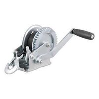 Curt 29435 Hand Crank Winch with 15 ft Strap, Electric, 1400 lb, Steel