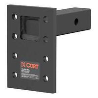 Curt 48323 Pintle Mount Plate, Adjustable, Steel, Carbide Powder-Coated, Black