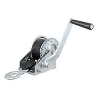 Curt 29433 Hand Crank Winch with 15 ft Strap, Hand Crank, 900 lb, Steel