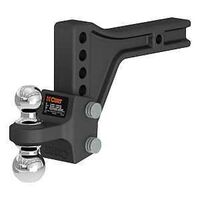 Curt 45935 Adjustable Trailer Hitch Dual-Ball Mount, 2, 2-5/16 in Dia Hitch Ball, Carbon Steel, Powder-Coated, 1/PK