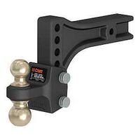 Curt 45937 Adjustable Trailer Hitch Dual-Ball Mount, 2, 2-5/16 in Dia Hitch Ball, Carbon Steel, Powder-Coated, 1/PK