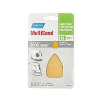 Norton 07660702706 Iron Shape Vacuum Sheet, 3-3/4 in W, 5-7/16 in L, P120 Grit, Medium, Aluminum Oxide Abrasive
