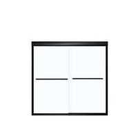 TUB DOOR CLR GLS MBLK 55-59X57