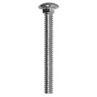 Reliable CBZ386CT Carriage Bolt, 3/8-16 Thread, 6 in OAL, A Grade, Steel, Zinc, Coarse, Full Thread, 50/BX