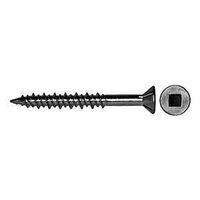 Reliable FKNPZ6114VP Screw, #6-18 Thread, 1-1/4 in L, Partial Thread, Flat Head, Square Drive, Regular Point, Steel, 100/BX