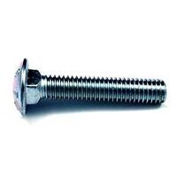 Reliable CBHDG1210B Carriage Bolt, 1/2-13 Thread, Coarse Thread, 10 in OAL, Galvanized Steel, A Grade, 2/BAG