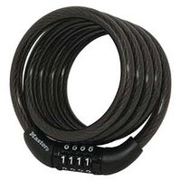 LOCK CABLE CMBO BLK 4FTX5/16IN