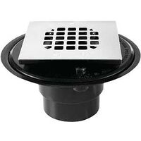 SHOWER DRAIN SQ ABS 2 0R 3IN  
