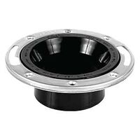 CLOSET FLANGE- SS RING ABS 4IN