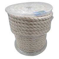 BARON 54022 Rope, 5/8 in Dia, 140 ft L, 244 lb Working Load, Cotton, White