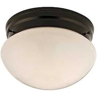 Boston Harbor F13BB01-6854-ORB Single Light Round Ceiling Fixture, 120 V, 60 W, 1-Lamp, A19 or CFL Lamp, Bronze Fixture