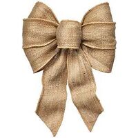 BOW 7LOOP WIRED NATURAL BURLAP