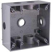 Bell Weatherproof 5320-6 Single Gang Outlet Box - White Aluminum, Weatherproof Cover