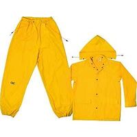 RAIN SUIT POLY YELLOW 3PC MED 