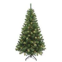 Puleo Asia Limited 333-1898-T60LW2 Artificial Tree, 6 ft, Balsam Fir Family, Direct Plug In, LED, Warm White