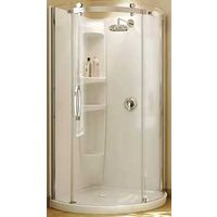 MAAX 105753-000-001-00 Olympia Shower Panel, 36 in W, 78 in H, Acrylic, White, Corner Mounting
