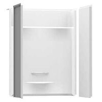 Maax 148069-000-002290 Shower Wall Kit, 47-7/8 in L, 60 in W, Fiberglass, Alcove Installation