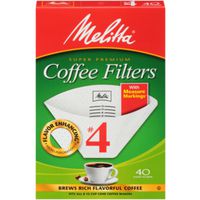 FILTER COFFEE CONE NO4 WH 40CT