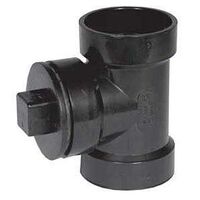 IPEX 027144 Cleanout Tee with Plug, 1-1/2 in, Hub x Hub x FPT, SCH 40 Schedule