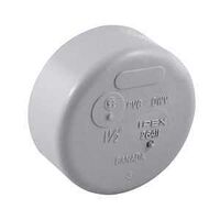 DWV CAP PVC HUB 1-1/2IN       